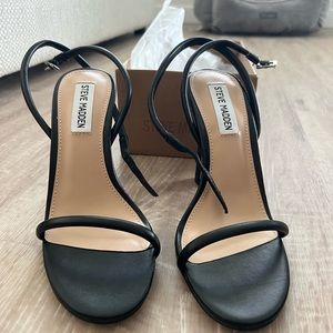 Steve Madden Black Leather Heels